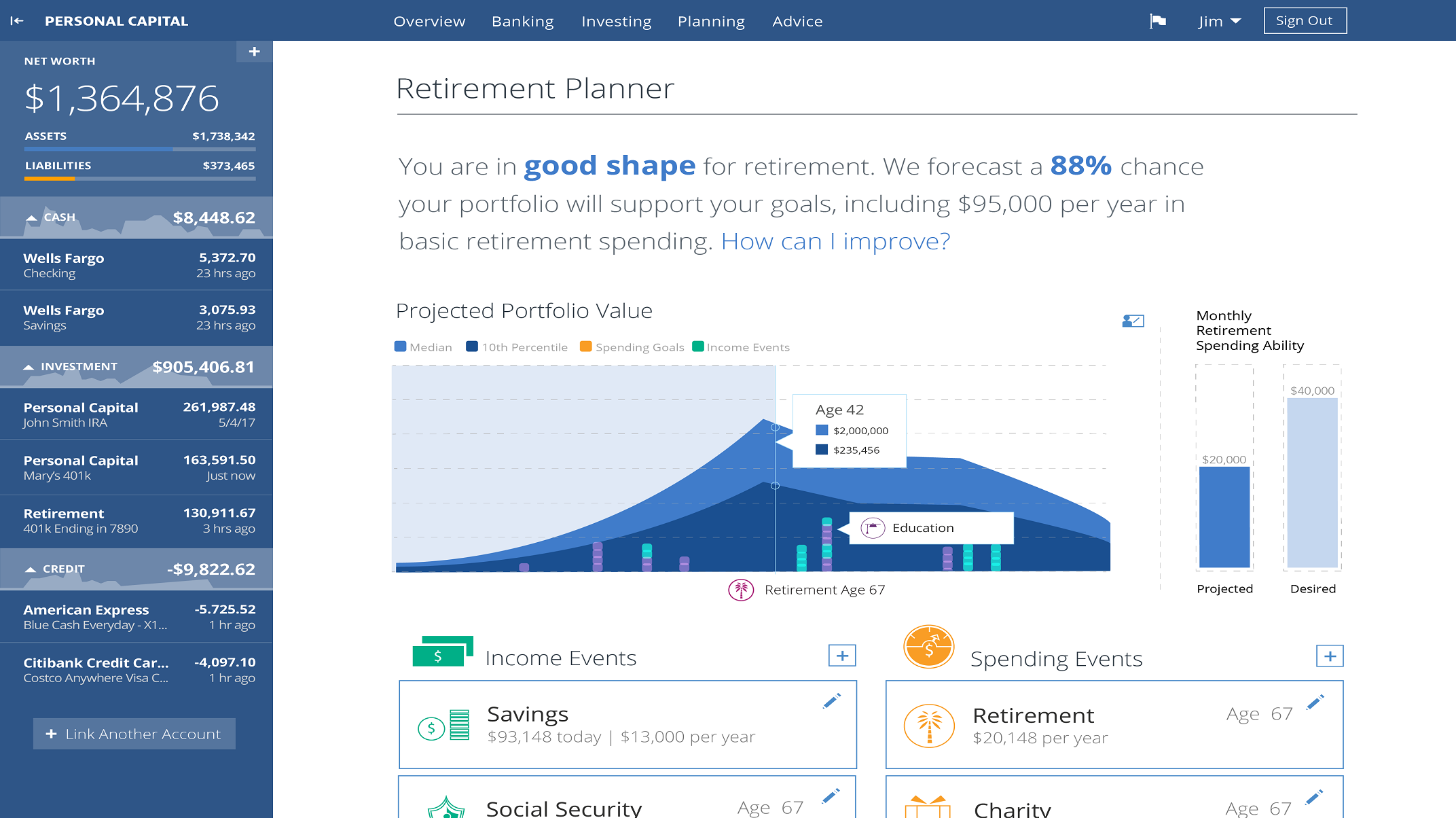 Personal Capital Retirement Planner